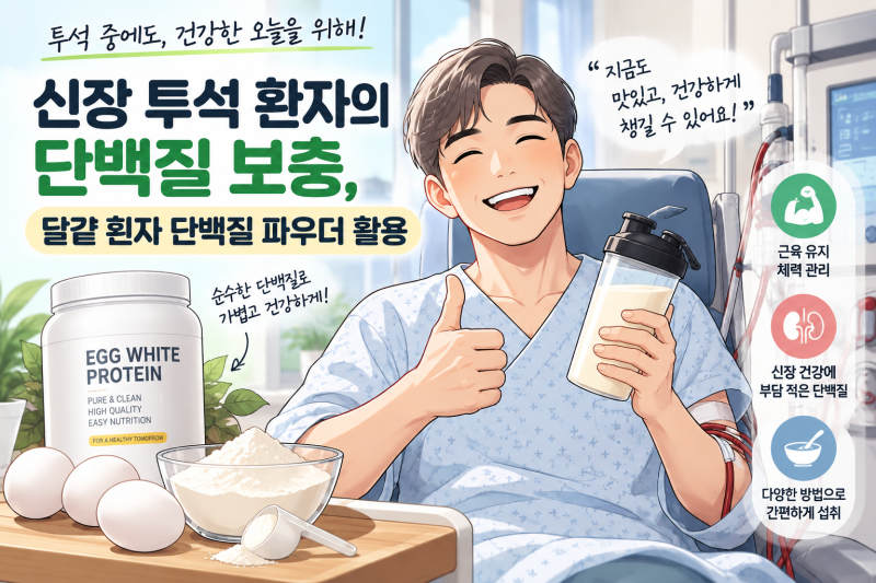 신장 투석 환자 단백질 보충, 달걀 흰자와 난백 파우더 완벽 활용법