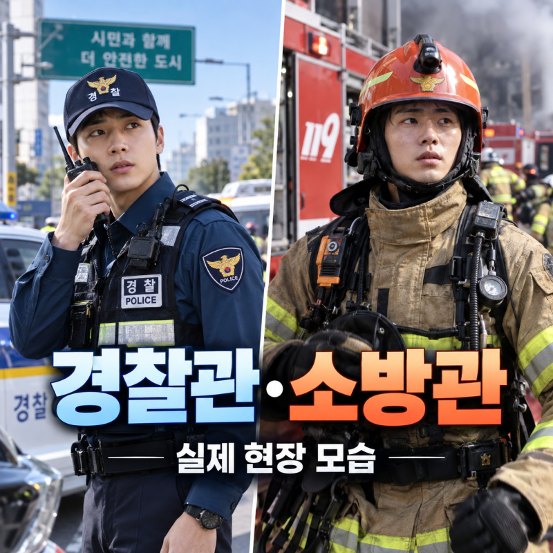 경찰공무원 vs 소방공무원 차이 총정리｜하는 일·시험과목·체력·연봉 비교