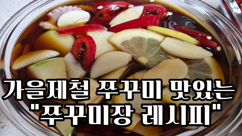 가을 제철 쭈꾸미요리,맛있는 쭈꾸미장 레시피 만들어 봐요