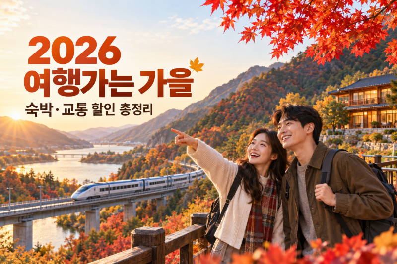 2026 여행가는 가을 할인 총정리｜숙박쿠폰·KTX·항공권·캠핑 혜택받는 방법