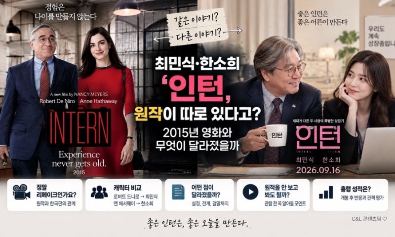 [영화리뷰] 최민식·한소희 ‘인턴’, 원작이 따로 있다고? 2015년 영화와 무엇이 달라졌을까