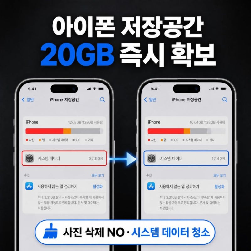 아이폰 저장공간 부족 알림 원인 (+ 최적화 정리)