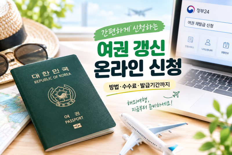 여권 갱신 온라인 신청 방법 완벽 총정리 (수수료 비용 및 소요 기간 )