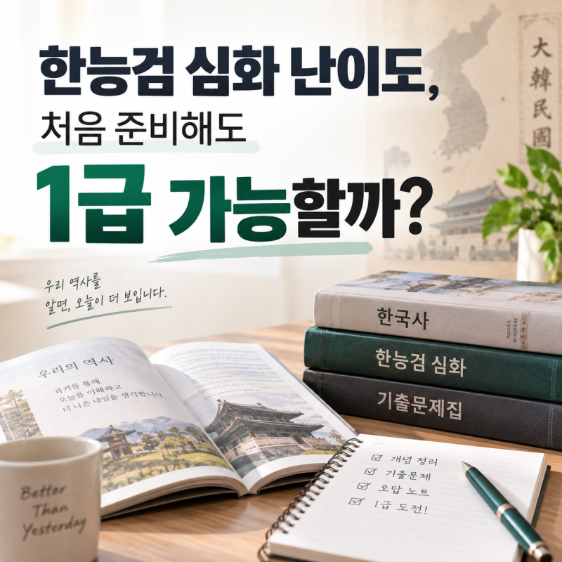한능검 심화 난이도, 처음 준비해도 1급 가능할까?