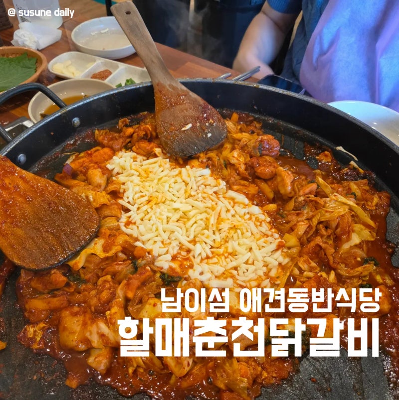 남이섬 애견동반 식당 | 할매춘천닭갈비 무료주차 강아지 방문 후기