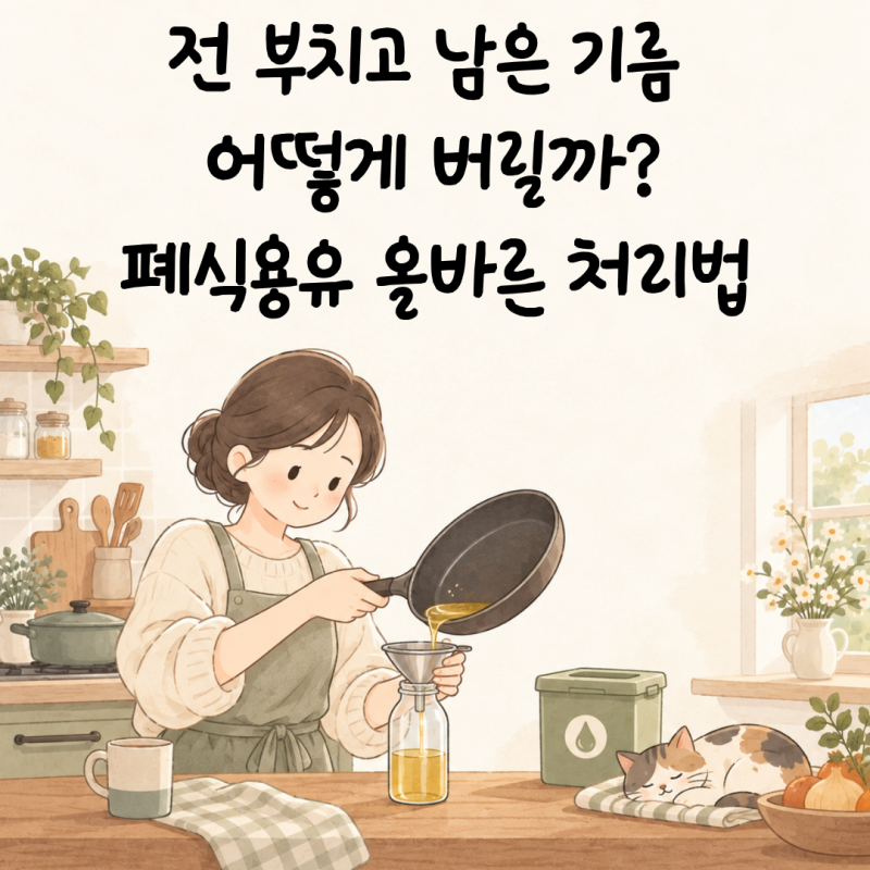 전 부치고 남은 기름 어떻게 버릴까? 폐식용유 올바른 처리법