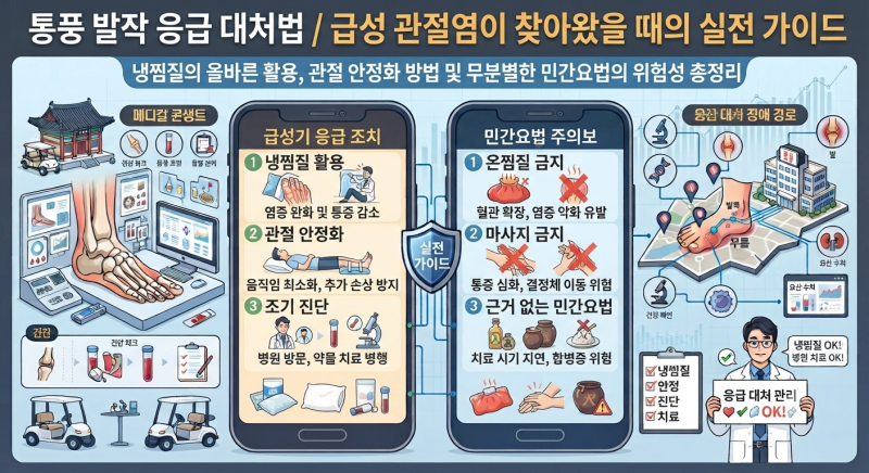 현대인의 숨은 위협 '통풍' 완벽 가이드 6편: 통풍 발작 대처법 (급성 관절염 발생 시 올바른 ....