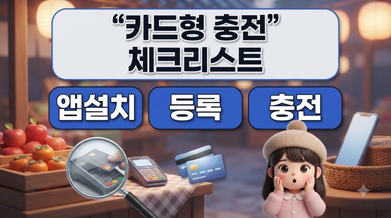 온누리상품권 카드형 충전 방법 체크리스트