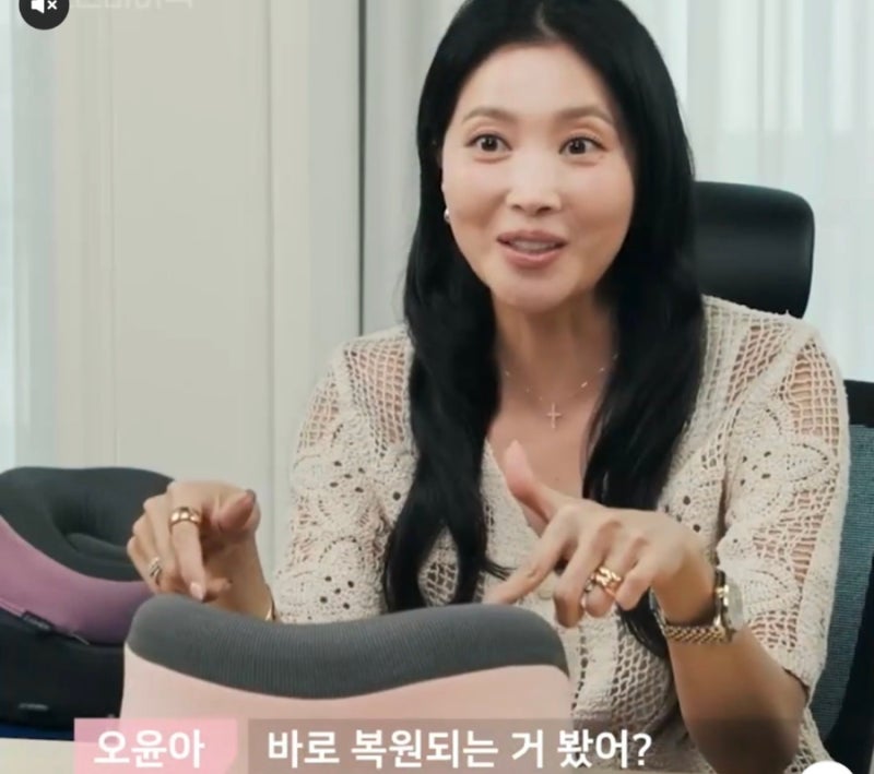 오윤아 기내용목베개 여행용목베개 추천해요