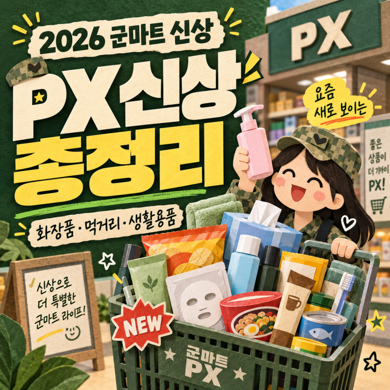 군마트 신상 2026｜요즘 PX 매대 싹 바뀐 화장품·먹거리·생활용품 총정리