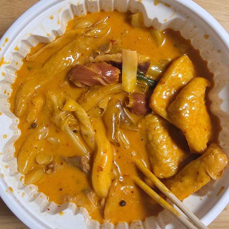 [엽기떡볶이] 마라로제 떡볶이 후기, 꿀조합 사리 추천
