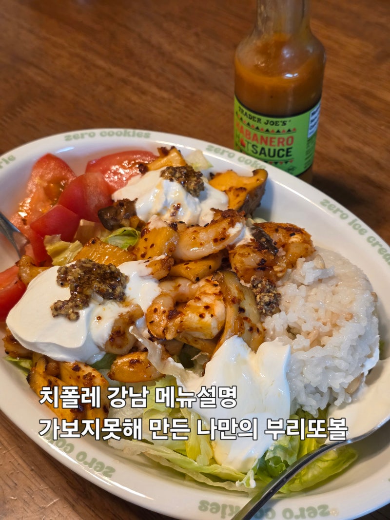 치폴레 강남 메뉴 설명 뉴욕 할랄가이즈 스타일 부리토볼