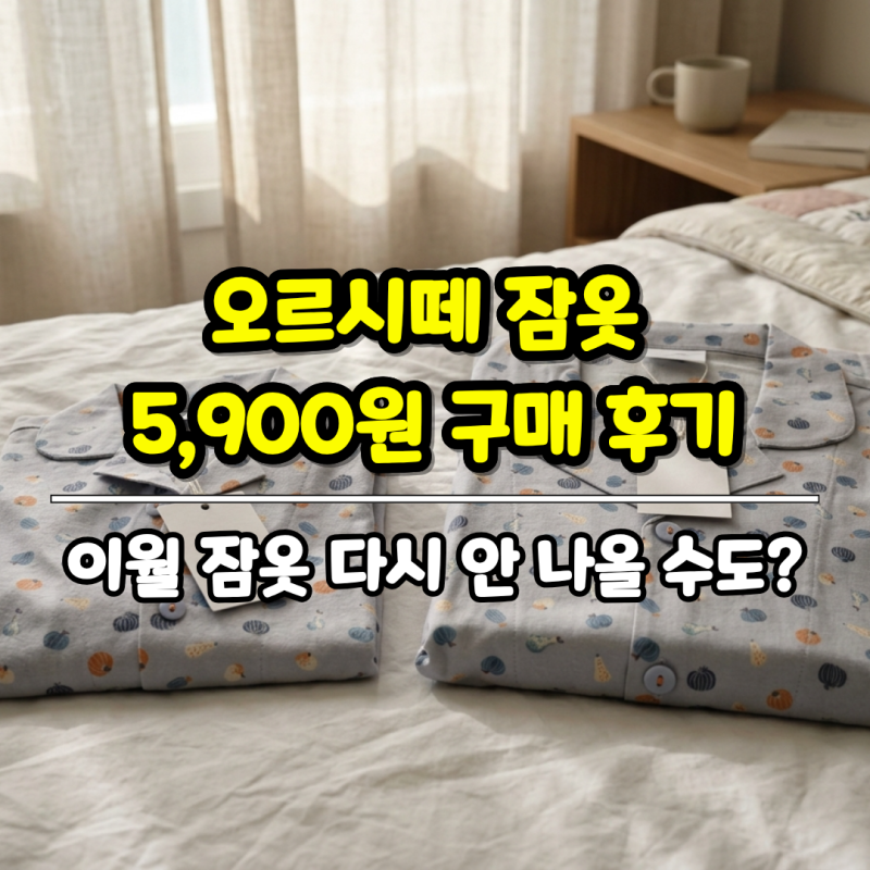 "이월 잠옷 다시 안 나올 수도 있다는" 오르시떼 잠옷 5,900원 구매 후기