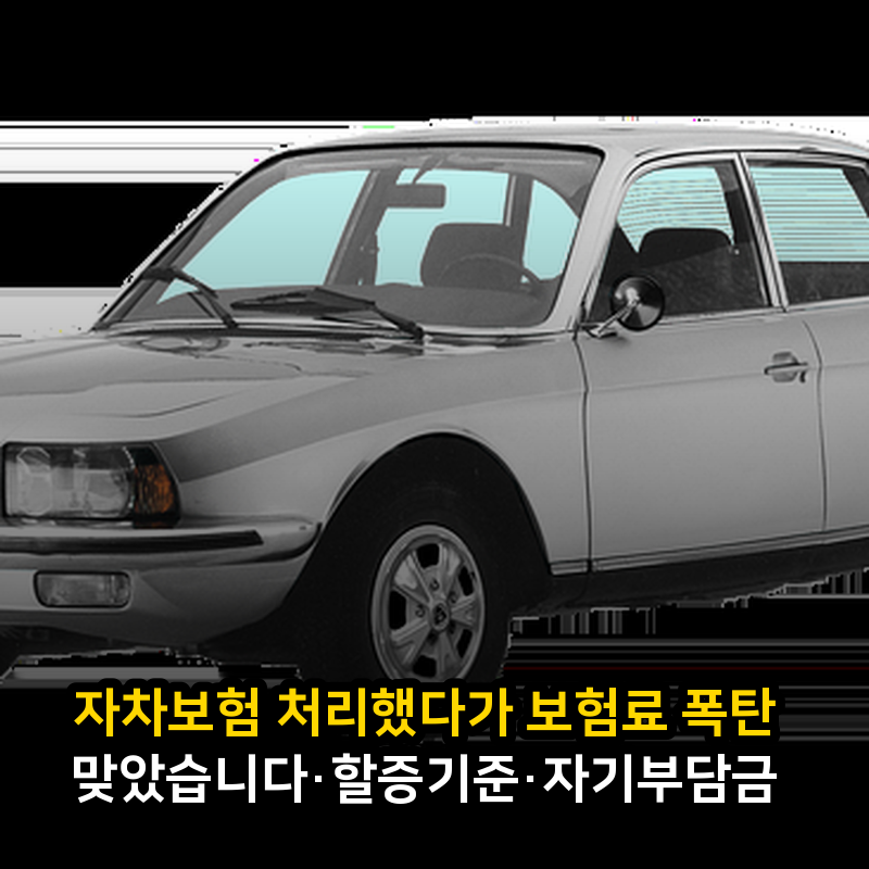 자차보험 처리했다가 보험료 폭탄 맞았습니다·할증기준·자기부담금