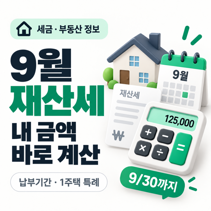 재산세 계산기｜2026 납부기간·계산법 + 내 금액 바로 계산