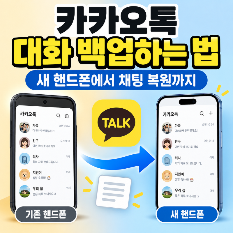 카카오톡 대화내용 백업하는 법｜새 핸드폰에서 채팅 복원까지