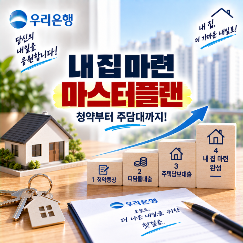 평생 주거 로드맵의 완성, 우리은행과 함께 하는 내 집 마련 단계별 마스터플랜 (청약통장부....
