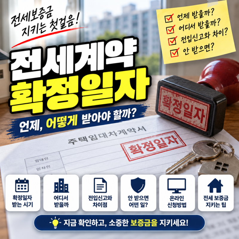 전세계약 확정일자 언제 받아야 할까, 전입신고와 헷갈리면 안 되는 이유