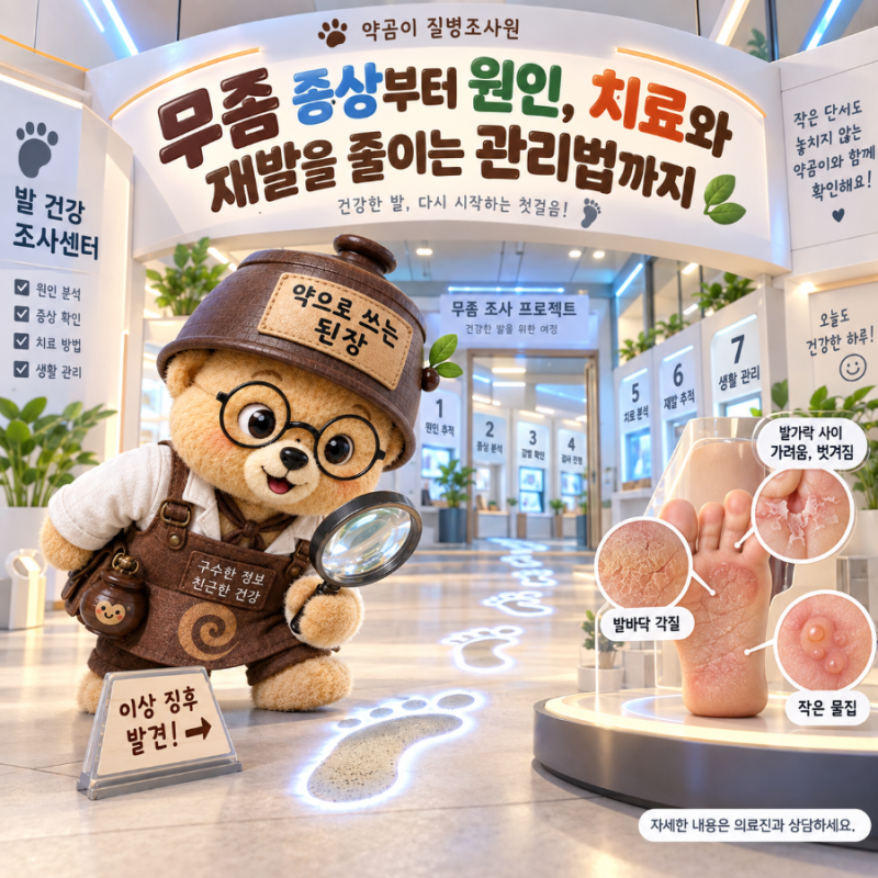 무좀 증상부터 원인, 치료와 재발을 줄이는 관리법까지