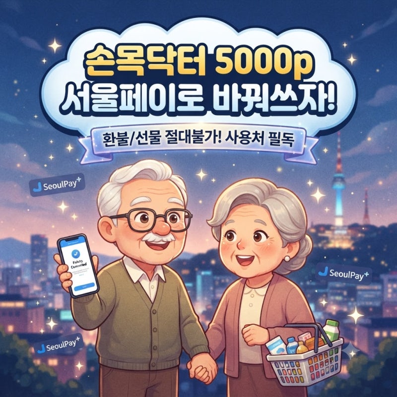 손목닥터 서울페이 전환 사용처 유효기간