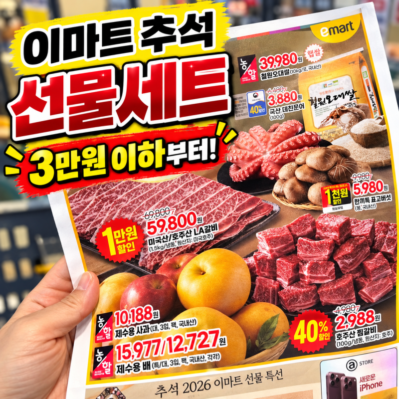 이마트 추석 선물세트 3만원 이하로 뭐가 있을까?
