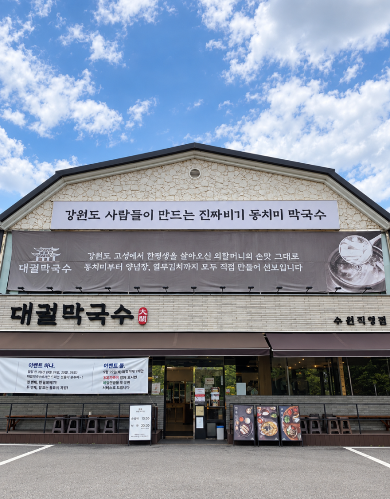 수원 맛집 대궐막국수｜31년전통 동치미막국수 옹심이칼국수
