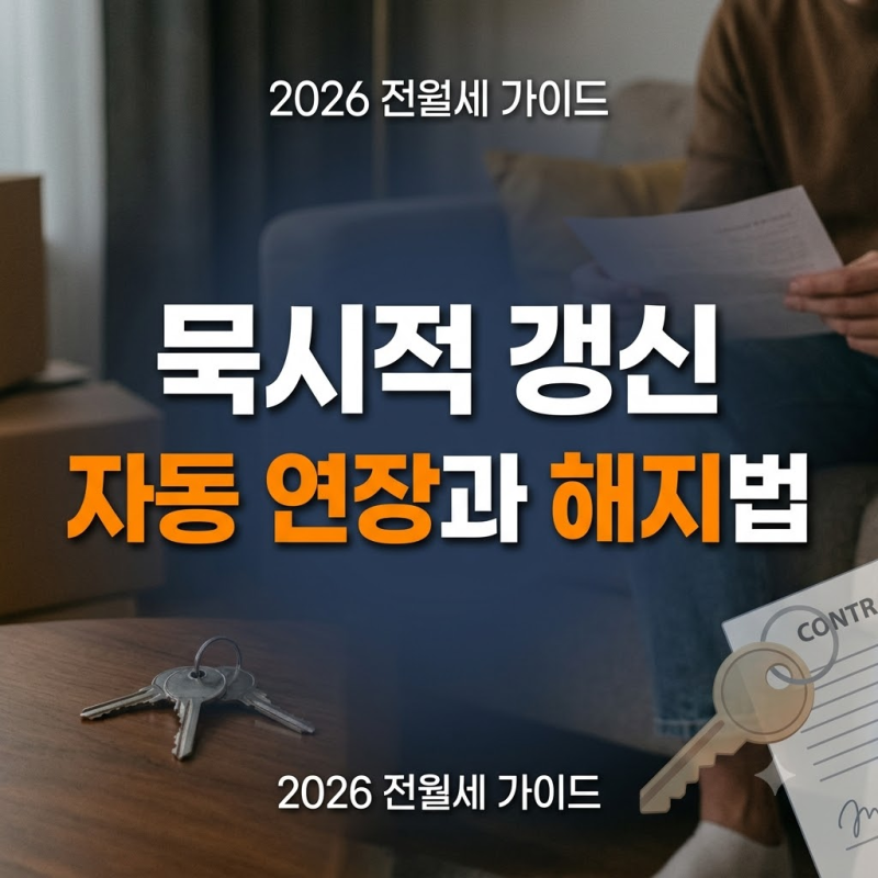 전세 월세 묵시적 갱신 뜻과 조건 총정리: 해지 통보, 효력 발생 시점, 계약갱신청구권 차이