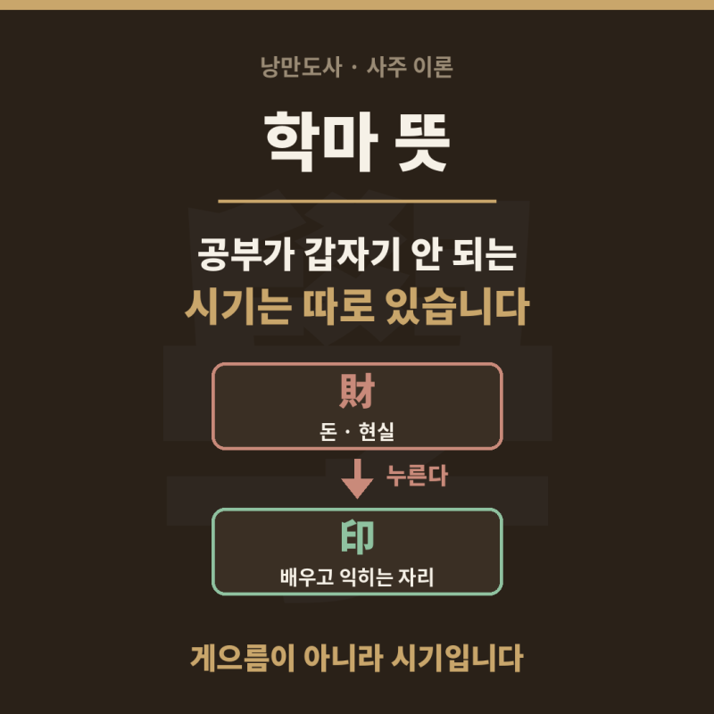 학마 뜻, 공부가 갑자기 안 되는 시기는 따로 있습니다
