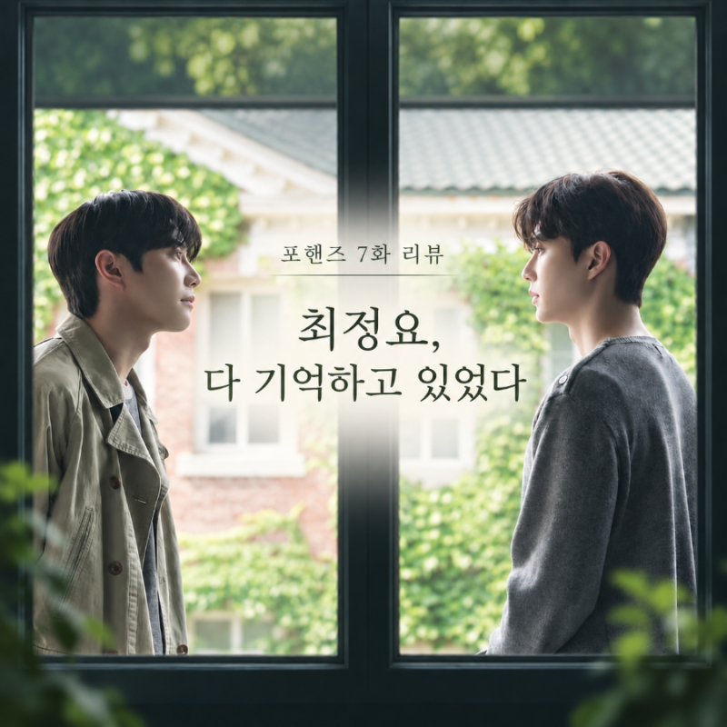 "처음 뵙겠습니다"라던 최정요, 기억 잃은 거 진짜 아니었어? 포핸즈 7화 줄거리 리뷰 + 8화 예....