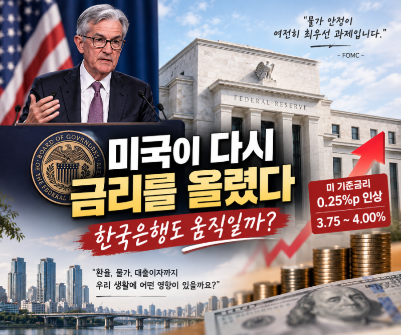 미국이 다시 금리를 올렸다, 한국은행도 움직일까?