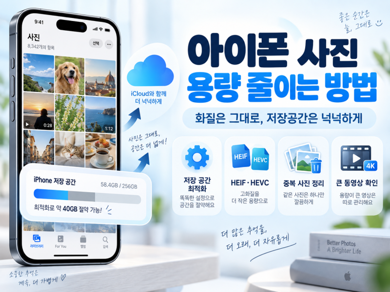 아이폰 사진 용량 줄이는 진짜 방법