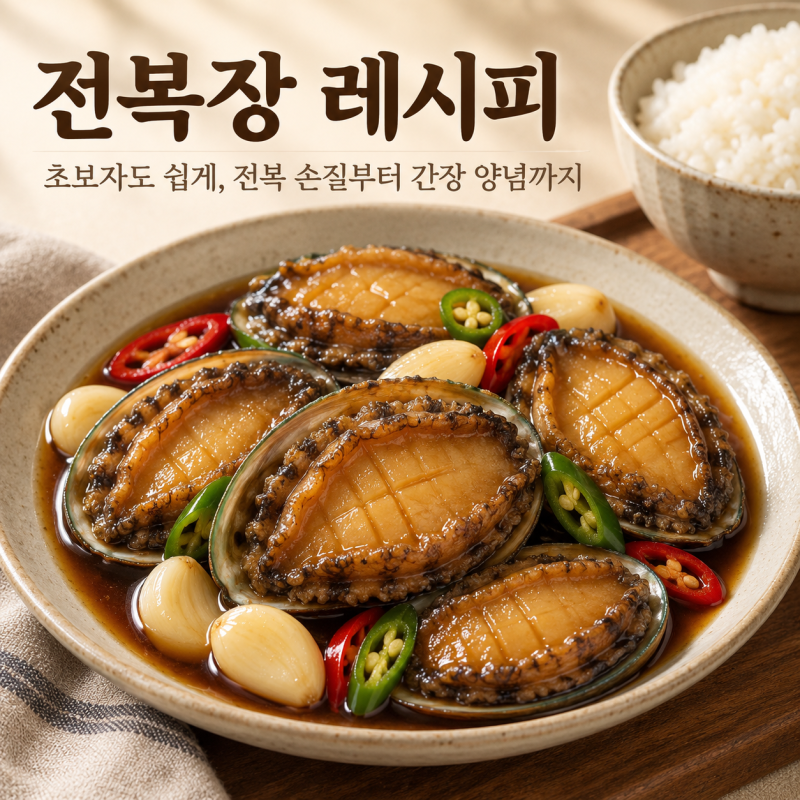 전복장 레시피 초보자도 쉽게, 전복 손질부터 간장 양념까지
