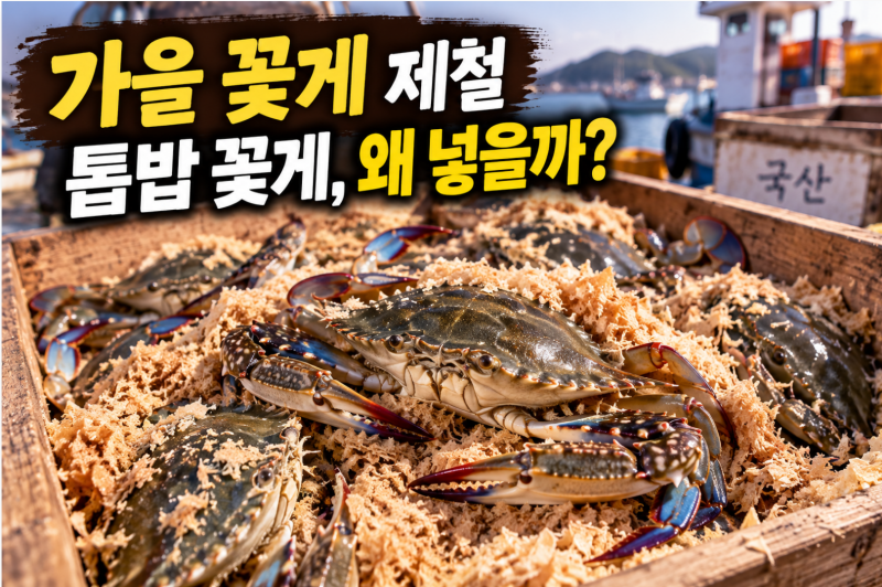 가을 꽃게 제철 언제? 톱밥 꽃게는 왜 톱밥에 넣을까｜손질·보관·먹는법 총정리