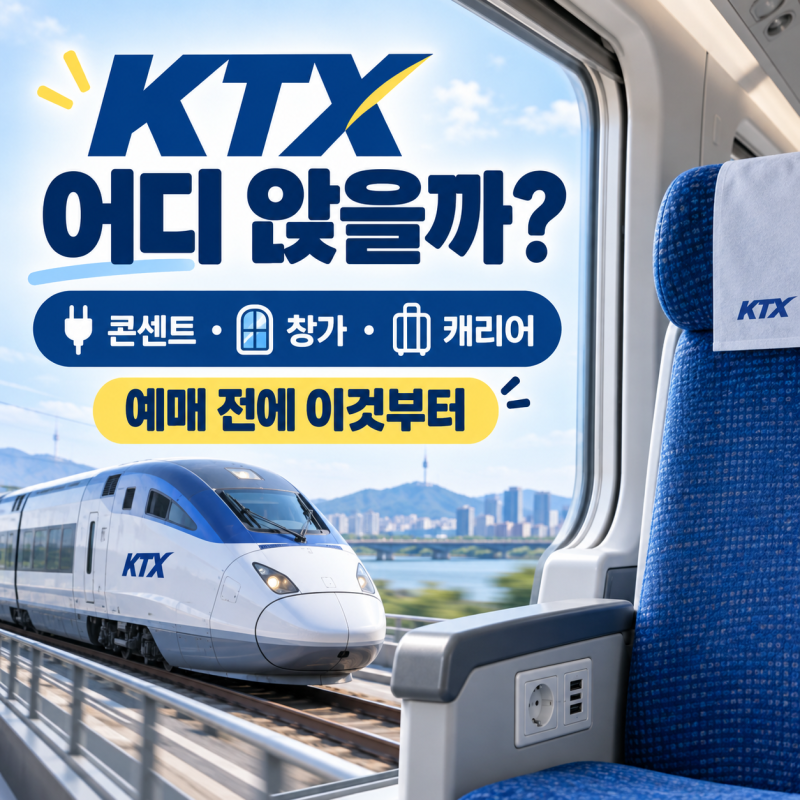 KTX 좌석 어디가 편할까｜콘센트·짐·창가까지 자리 선택법