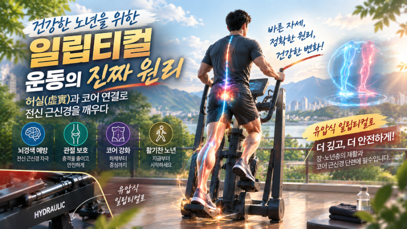 노년기 재활과 전신 건강을 위한 유압식 일립티컬(스카이 워크): 외다리 서기의 '허실(虛實)' ....