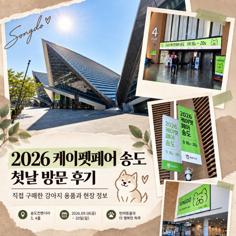 2026 케이펫페어 송도 첫날 방문 후기｜직접 구매한 강아지 용품과 현장 정보