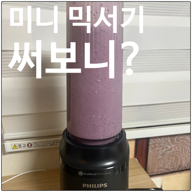 [내돈내산] 소형 믹서기 구매가 고민이라면? 필립스 미니 믹서기 써본 솔직 후기
