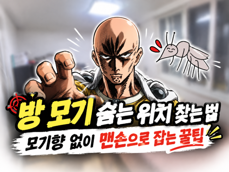 방에 모기 있는데 안 보일 때｜모기 숨는 곳 찾는 법 & 잡는 꿀팁