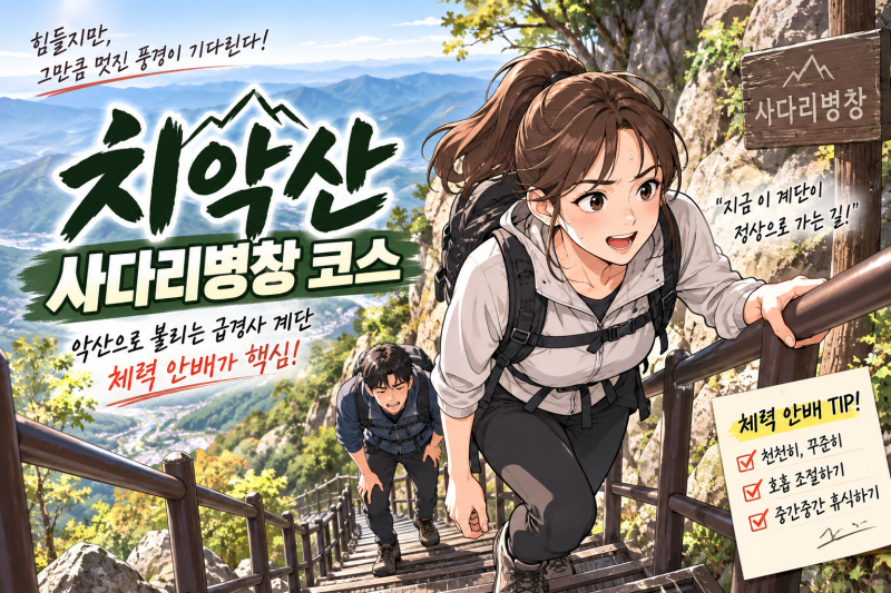 치악산 사다리병창 코스 등산 완벽 가이드: 급경사 난코스 안전하게 정복하는 체력 안배 꿀....