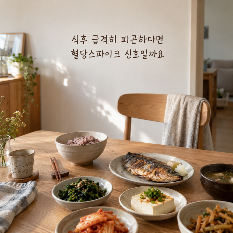식후 급격히 피곤하다면 혈당스파이크 신호일까요?