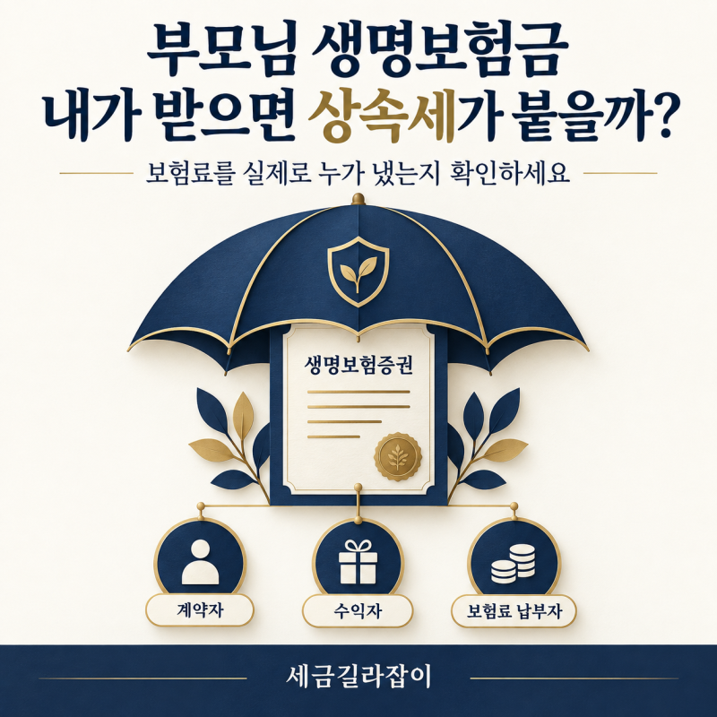 부모님 생명보험금, 내가 받으면 상속세가 붙을까?