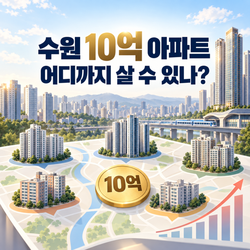 “화서역 17억 나왔다는데…” 수원에서 10억으로 살 수 있는 아파트는?