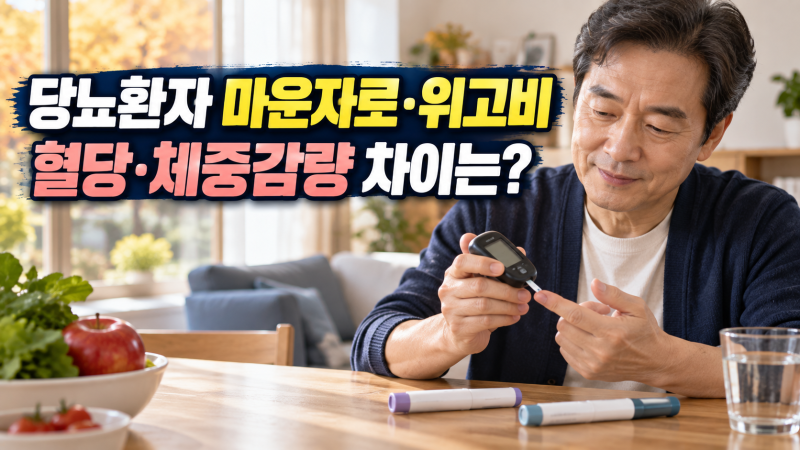 당뇨환자 마운자로·위고비 어떤 차이?｜혈당·체중감량 효과부터 저혈당 주의까지