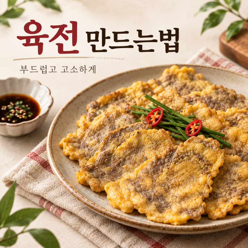 육전 만드는법, 부드러운 소고기 부위부터 계란옷 굽는 시간까지