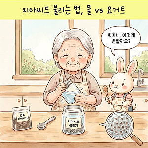 치아씨드 불리는 법 및 시간, 물 vs 요거트 차이 총정리