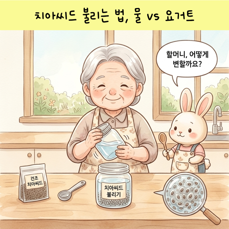 치아씨드 불리는 법 및 시간, 물 vs 요거트 차이 총정리