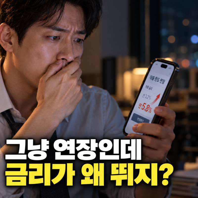 마이너스통장 연장했을 뿐인데 금리가 확 뛰었다…내 신용점수 때문일까?