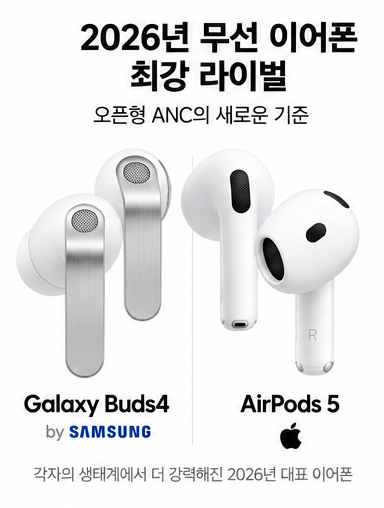 갤럭시 버즈4 vs 에어팟5 비교 분석: 가격·음질· ANC 노이즈 캔슬링· AI 번역 차이점 총정리