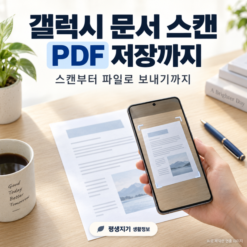 갤럭시 문서 스캔 방법, PDF로 저장해서 보내기까지