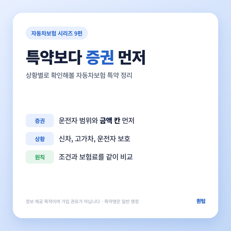 자동차보험 자동차보험 특약 추천 신차 고가차 렌트비 변호사비용 다른자동차 운전